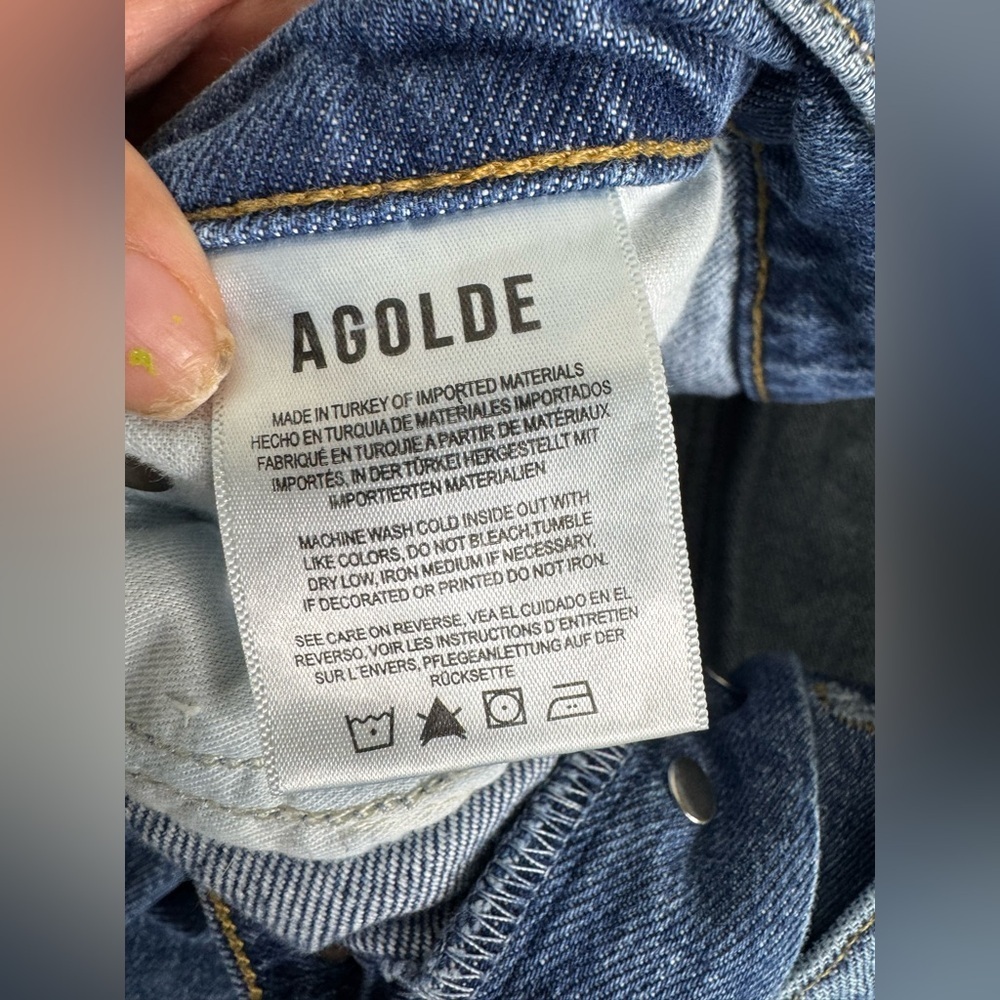 Agolde Riley Long Buttonfly Jeans - Picture 5 of 9